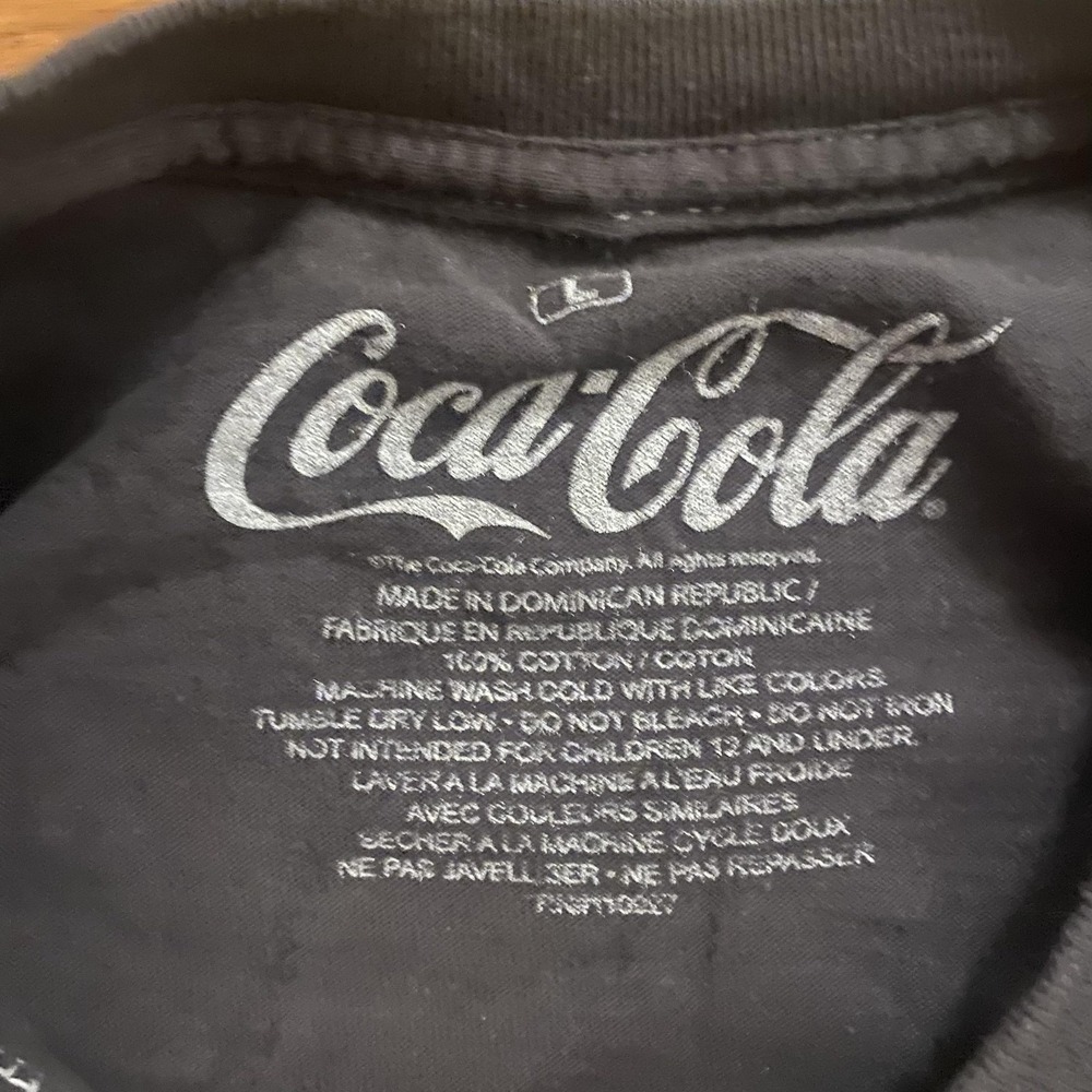 Coca-Cola Shirt Mens Large Black Cowboy Graphic Advertising Short Sleeve Tee - Picture 4 of 7